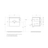 База под раковину BELBAGNO KRAFT-600-2C-SO-AO