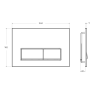 Кнопка смыва BELBAGNO BB-15R-GM оружейная сталь